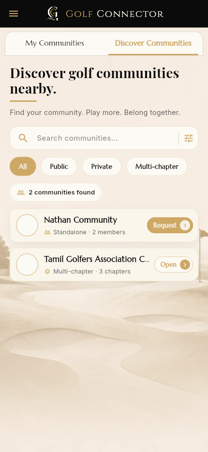 Discover golf communities