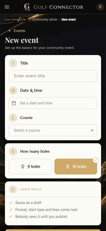 Create event