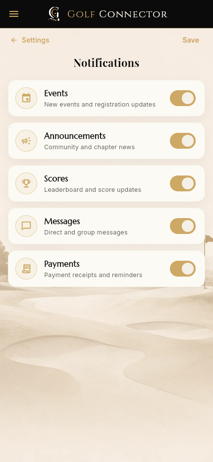 Notification preferences